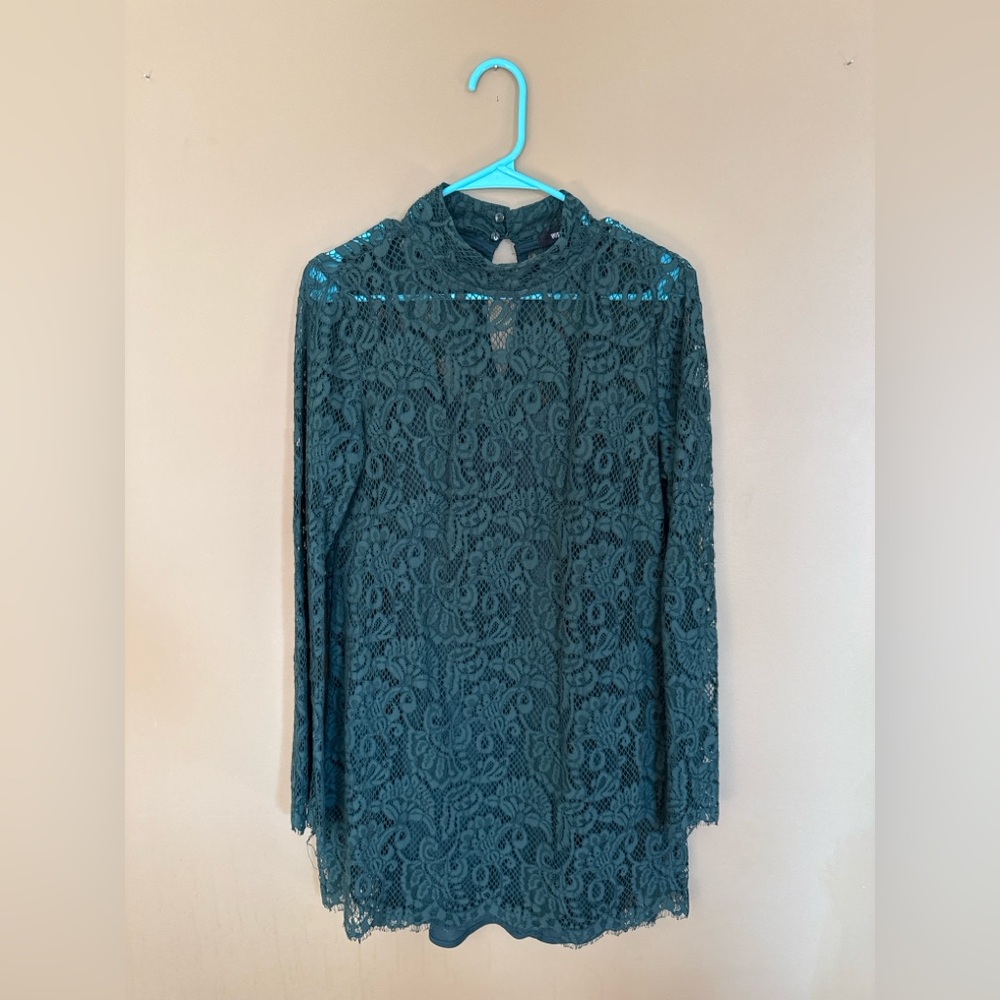 Wishlist Green Lace Mini Dress